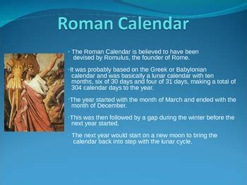 The Roman Calendar by Latin and Classical Power Points and Materials