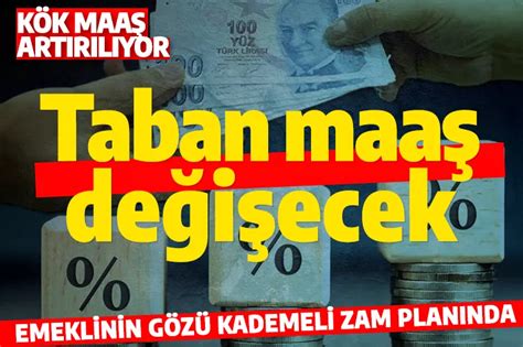 Emeklinin gözü kademeli zam planında Emekli zammı belli oluyor Taban