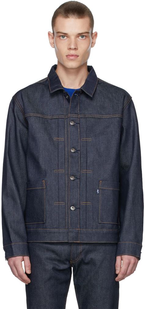 Levi S Made Crafted Indigo Type II Worn Trucker Denim Jacket Levis