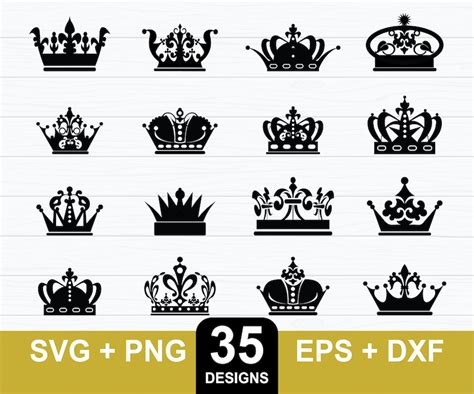 Royal Crown Svg Bundle King Crown Svg Queen Crown Svg Crown Svg