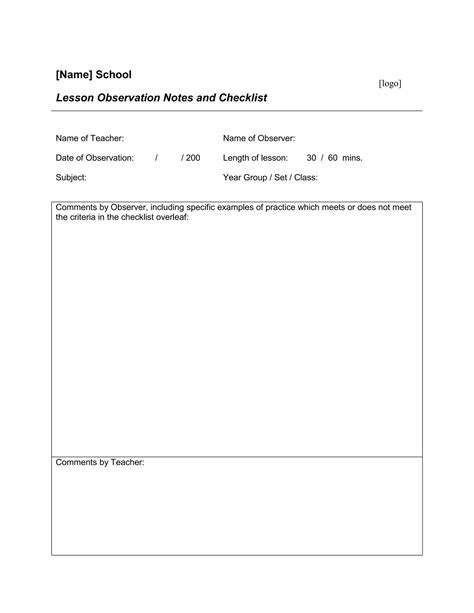 observation sheet  teachers docx