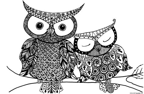 Adult Owl Coloring Pages Printable