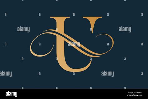 Luxury Letter U Logo Template In Gold Color Modern Trendy Initial