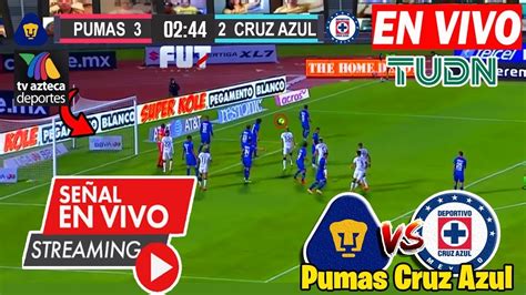 🔴 Pumas Vs Cruz Azul En Vivo Tudn Jornada 17 Cruz Azul Vs Pumas