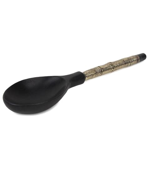 Zoiks Indian Kalakari West Bengal Black Wood Dhokra Handle Spoon Buy