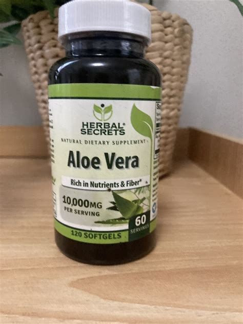 Natures Bounty Aloe Vera Gel 5000 Mg 100 Softgels Exp 04 21 B284 For