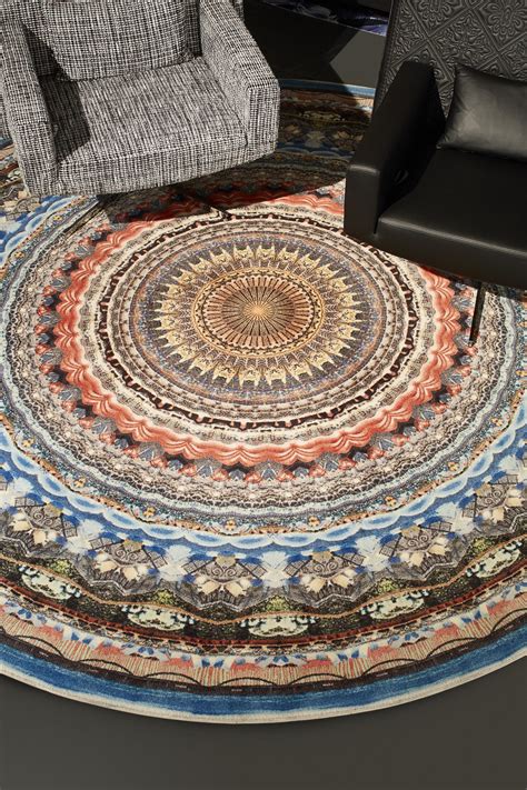 Moooi Carpets Urban Mandalas Chicago Abstract Blue Area Rugs Rugs Direct