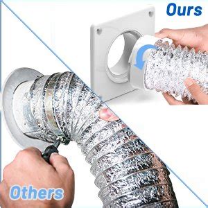 Dryer Vent Hose Connector Kit-Dryer Vent Duct(4 inch 5 feet),2 types Dryer Duct Connector with ...