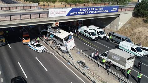 Ankara daki otobüs kazasında yaralanan yolcu Sivas ta lastik patladı