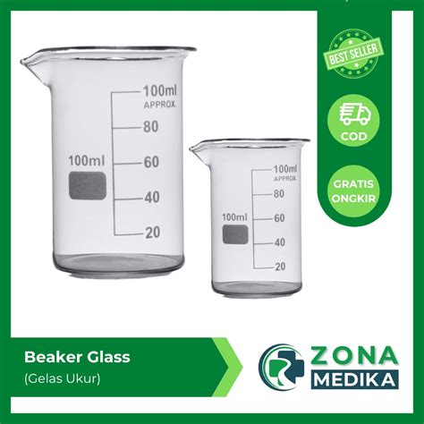 Jual Gelas Takar Kaca Gelas Ukur Beaker Lab Glass Measuring Ml