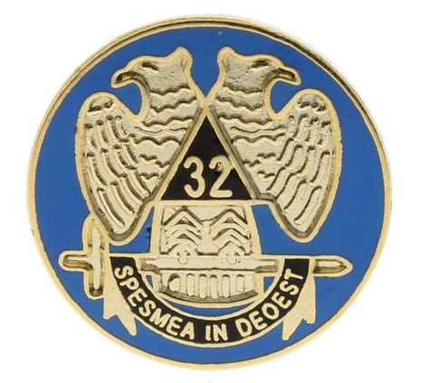 Masonic Mason 32nd Degree Blue Scottish Rite Hat Or Lapel Pin H5271