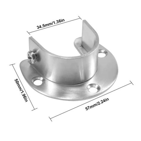 Support De Tringle Rideau Lot De Acier Inoxydable Support Pour