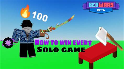 How To Win Every Solo Game Roblox Bedwars Youtube