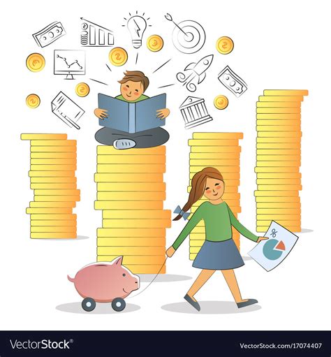 Financial Literacy Concept Royalty Free Vector Image