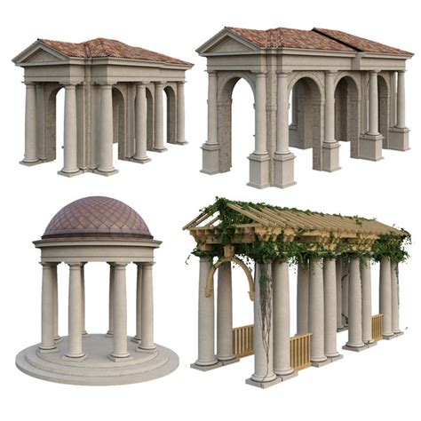 Tuscan order columns 3D - TurboSquid 1465285