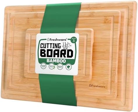 Amazon Freshware Wood Cutting Boards For Kitchen Bamboo Cutting