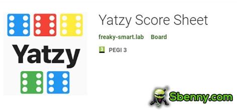 Yatzy Score Sheet