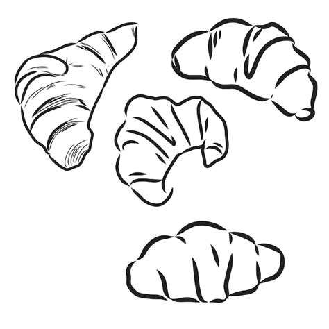 Premium Vector Croissant Doodle A Hand Drawn Vector Doodle