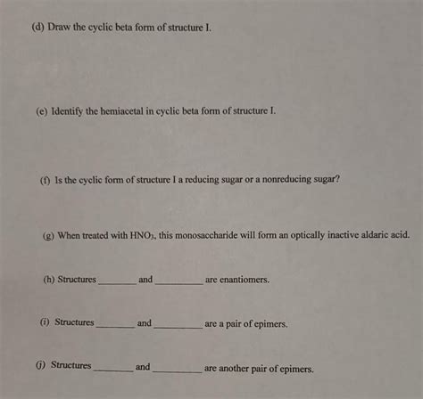 Answered A Draw The Monosaccharide That Bartleby