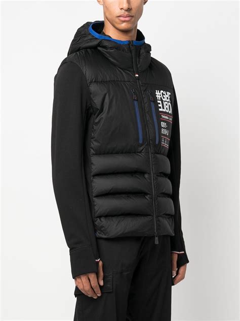 Moncler Grenoble Logo Print Quilted Hooded Jacket Farfetch