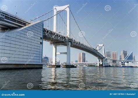 Rainbow Bridge Is A Bridge On Tokyo Bay Between Shibaura Pier And The