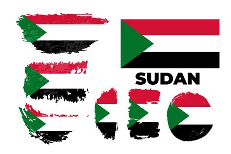 Waving Flag Of Sudan Vector Graphic Waving Sudanese Flag Illustration