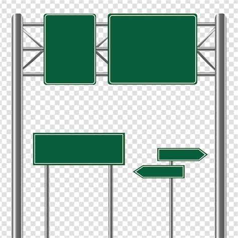 Definir Sinais De Orienta O De Estrada Verde Em Branco Sinais De Placa