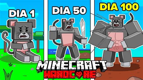 Eu Sobrevivi 100 DIAS Como Um RATO No Minecraft HARDCORE