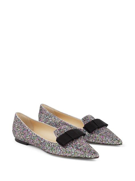 Jimmy Choo Gala Glitter Ballerina Shoes Farfetch