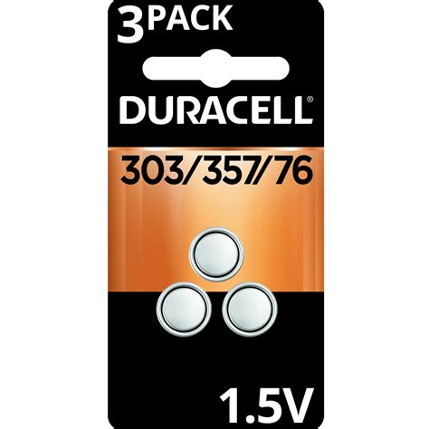 Duracell 15v Silver Oxide Battery 303357 3 Pack