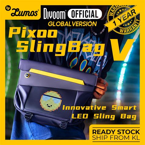 Ready Stock Divoom Pixoo Sling Bag V Global Version Innovative