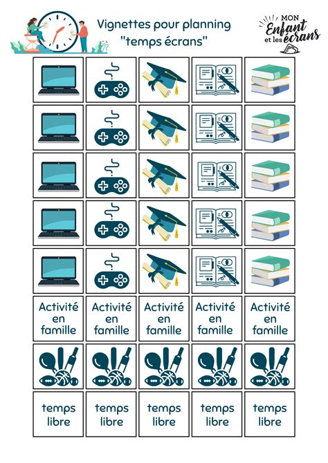 Le Planning Temps écrans Mon Enfant Et Les Ecrans Fr