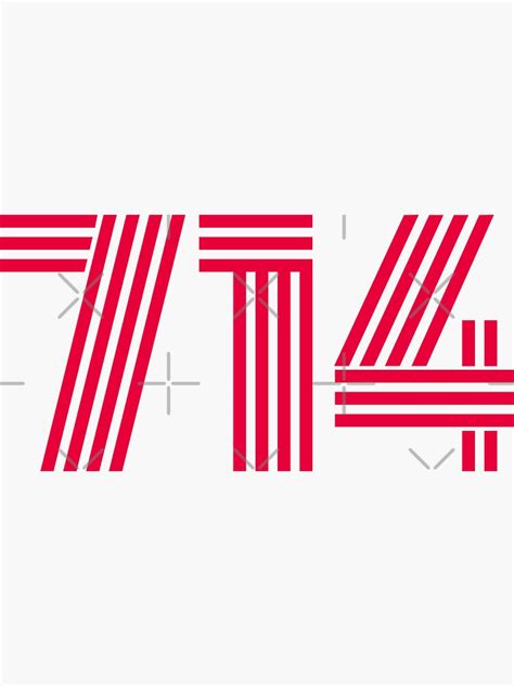 "714 area code zip code location vintage red" Sticker for Sale by WA-KA-NE | Redbubble