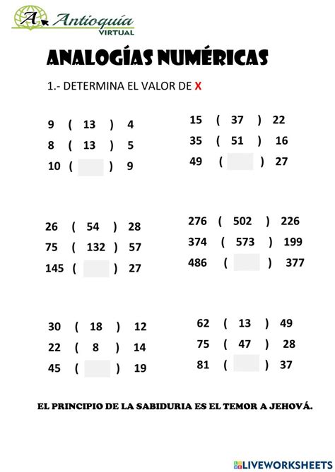 Analogías Numéricas 2ª Worksheet Tabla Pitagorica Segundo Grado De Primaria Matematicas 1