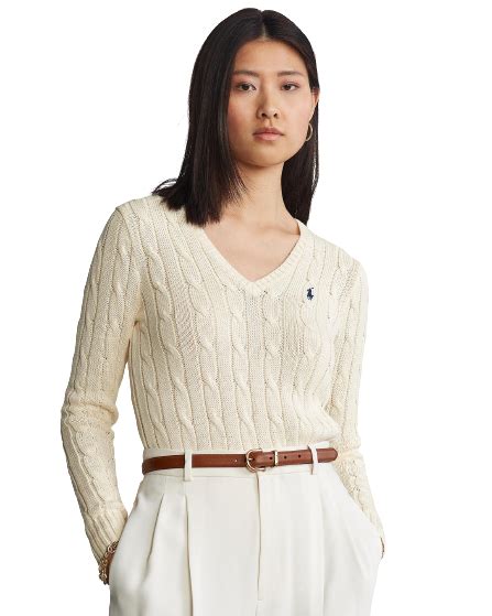 Polo Ralph Lauren Cable Knit V Neck Sweater Airrobe