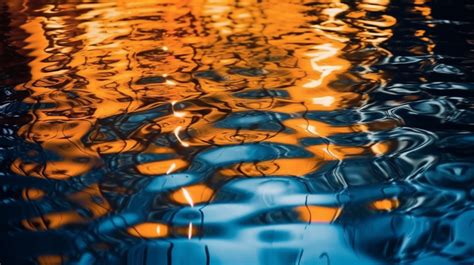 Abstract Reflection Texture Background On Water S Surface Water