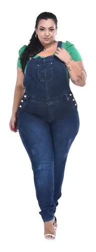 Macac O Jardineira Jeans Plus Size Tamanhos Grandes Ao