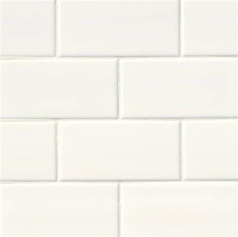 3x6 White Ceramic Beveled Subway Tiles