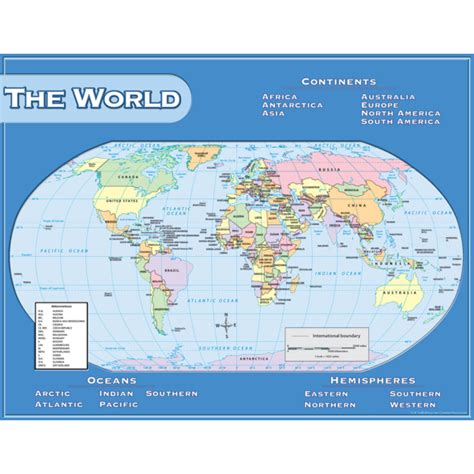 World Map Chart - TCR7658 | Teacher Created Resources