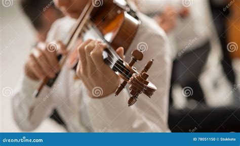 talented violinist playing  orchestra stock photo image
