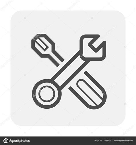 Mechanics Icon White Stock Vector By Roncivil 221086720