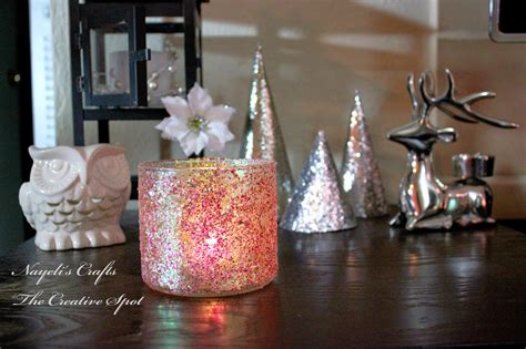 Nayeli S Crafts The Creative Spot Frosty Glittery Votive Candle Holder