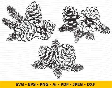 Pine Cone Silhouette Clip Art