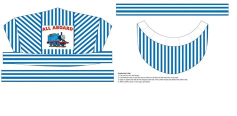 Free Printable Train Conductor Hat Template With Easy Step By Step