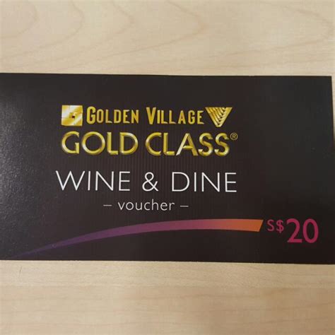 GV Gold Class Wine Dine Voucher Worth 20 Tickets Vouchers Vouchers