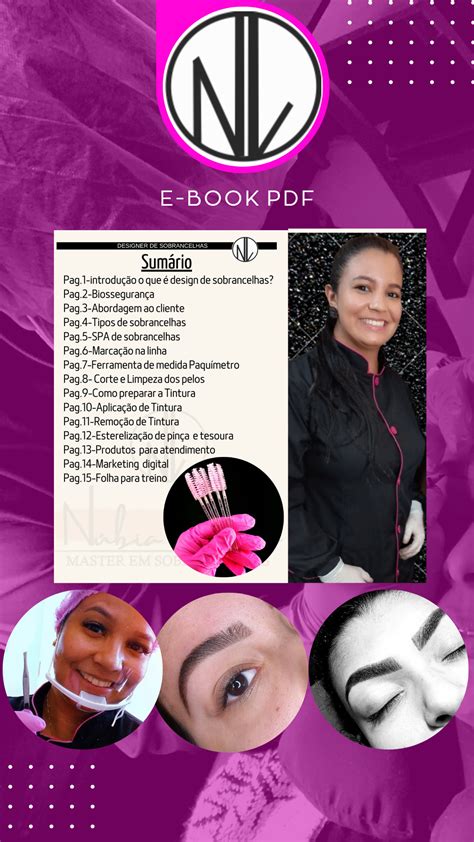 E book Pdf Curso design de sobrancelhas zero ao avançado SPA de