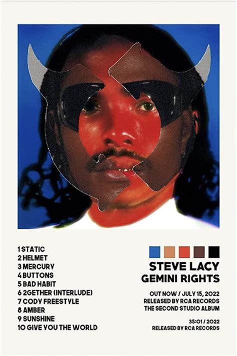 Steve Posters Gemini Rights Album Cover Posters Rapper Posters Canvas Poster Wall Art Decor ...