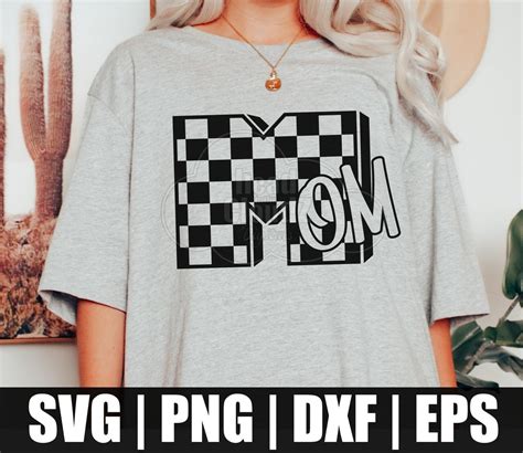 Mom Checkered Svg Mom Checkered Png Mom Svg Mom Png Etsy