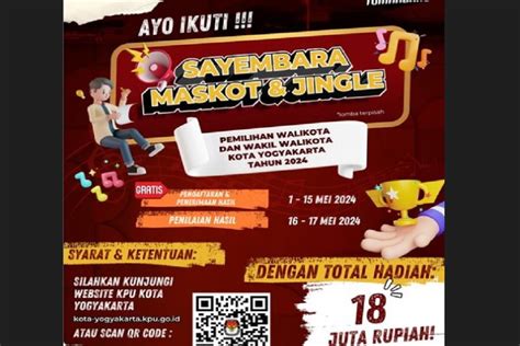 KPU Jogja Gelar Sayembara Maskot Dan Jingle Pilkada 2024 Hadiah Rp18 Juta