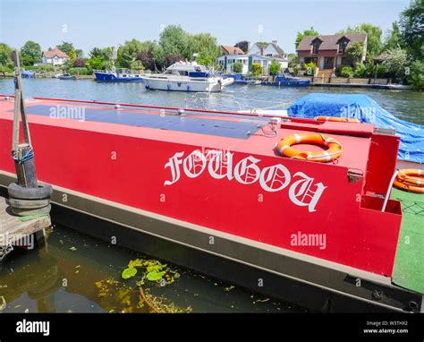 Foubou Narrow Boat On The Thames Path River Thames Old Windsor